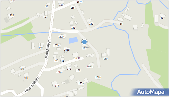 Dąbrowa Tarnowska, Piłsudskiego Józefa, marsz., 167, mapa Dąbrowa Tarnowska