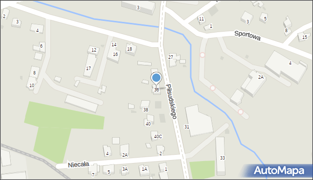 Dąbrowa Tarnowska, Piłsudskiego Józefa, marsz., 36, mapa Dąbrowa Tarnowska