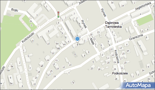 Dąbrowa Tarnowska, Piłsudskiego Józefa, marsz., 5, mapa Dąbrowa Tarnowska