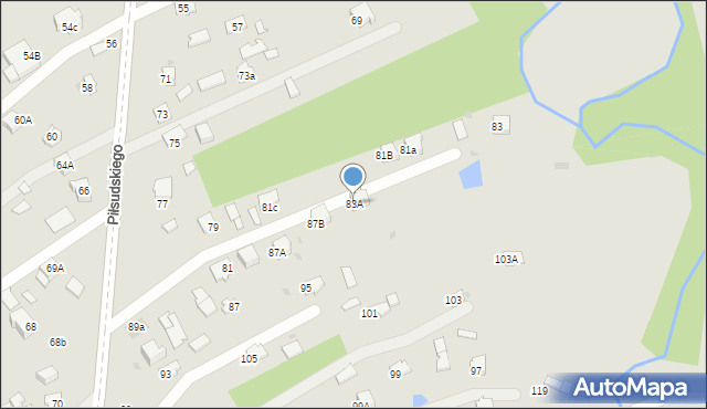 Dąbrowa Tarnowska, Piłsudskiego Józefa, marsz., 83A, mapa Dąbrowa Tarnowska