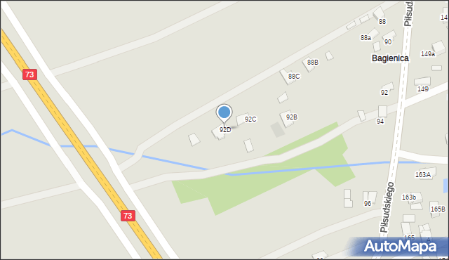 Dąbrowa Tarnowska, Piłsudskiego Józefa, marsz., 92D, mapa Dąbrowa Tarnowska