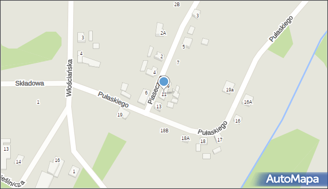 Dębno, Piaseczna, 11, mapa Dębno