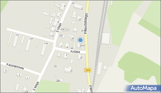 Dobra, Piłsudskiego Józefa, marsz., 17, mapa Dobra