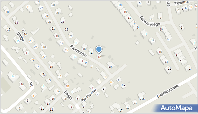Dobre Miasto, Piechurów, 12, mapa Dobre Miasto