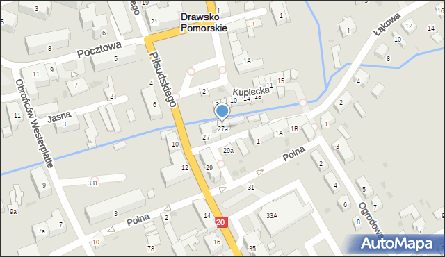 Drawsko Pomorskie, Piłsudskiego Józefa, marsz., 27a, mapa Drawsko Pomorskie