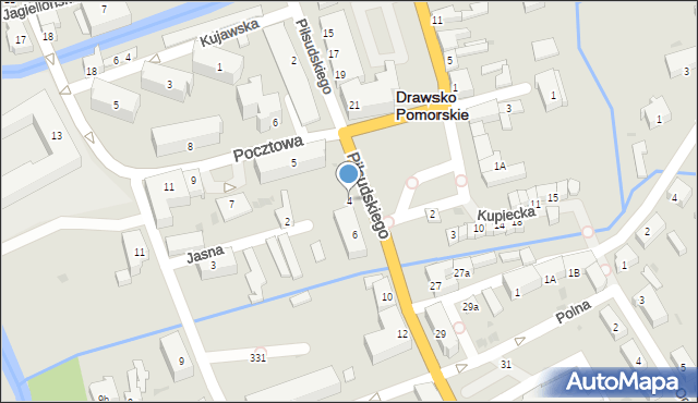 Drawsko Pomorskie, Piłsudskiego Józefa, marsz., 4, mapa Drawsko Pomorskie