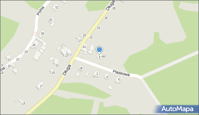 Drezdenko, Piaskowa, 1, mapa Drezdenko