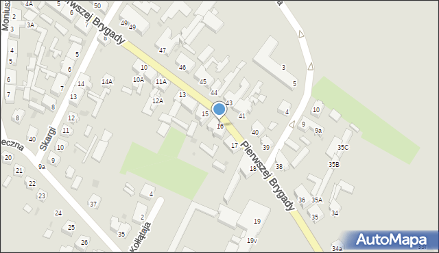 Drezdenko, Pierwszej Brygady, 16, mapa Drezdenko
