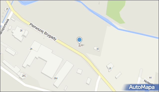 Drezdenko, Pierwszej Brygady, 31, mapa Drezdenko