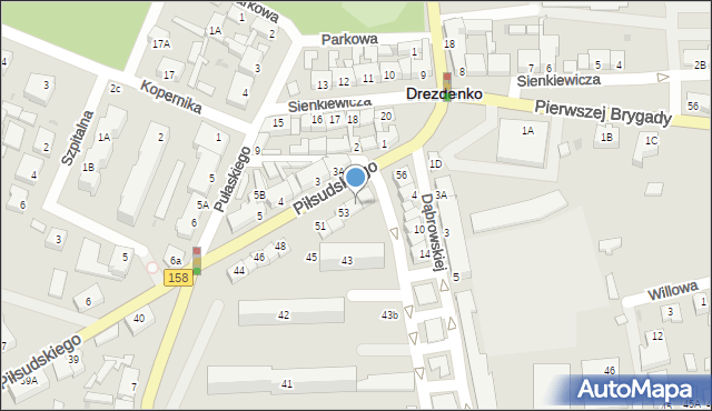 Drezdenko, Piłsudskiego Józefa, marsz., 55, mapa Drezdenko