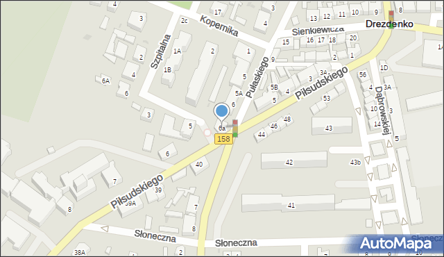 Drezdenko, Piłsudskiego Józefa, marsz., 6a, mapa Drezdenko