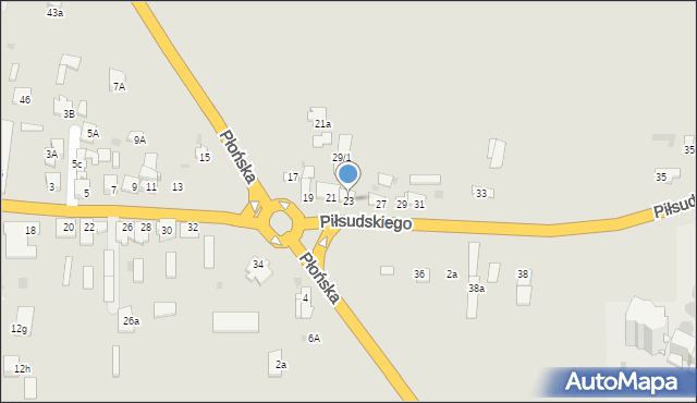 Drobin, Piłsudskiego Józefa, marsz., 23, mapa Drobin