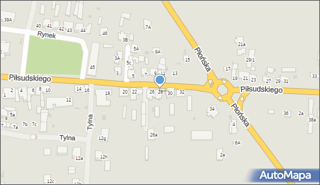 Drobin, Piłsudskiego Józefa, marsz., 28, mapa Drobin