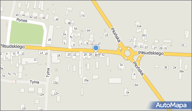 Drobin, Piłsudskiego Józefa, marsz., 30, mapa Drobin