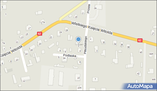 Drohiczyn, Piłsudskiego Józefa, marsz., 2, mapa Drohiczyn