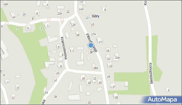 Drohiczyn, Piłsudskiego Józefa, marsz., 28, mapa Drohiczyn