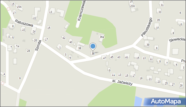 Drohiczyn, Piłsudskiego Józefa, marsz., 36, mapa Drohiczyn