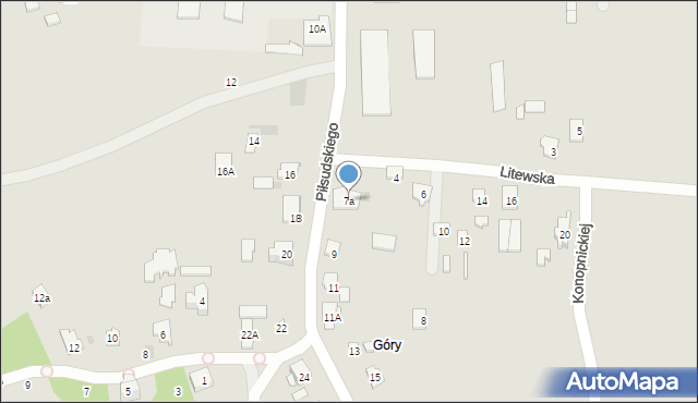 Drohiczyn, Piłsudskiego Józefa, marsz., 7a, mapa Drohiczyn