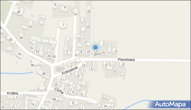 Dursztyn, Pienińska, 27, mapa Dursztyn