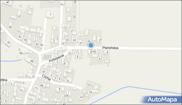 Dursztyn, Pienińska, 4, mapa Dursztyn