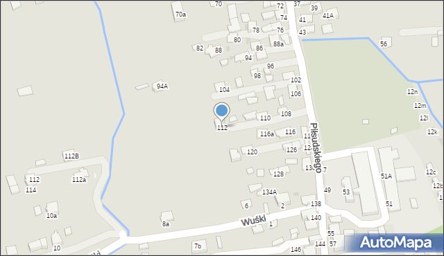 Dynów, Piłsudskiego Józefa, marsz., 112, mapa Dynów