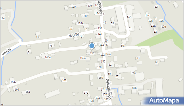 Dynów, Piłsudskiego Józefa, marsz., 150, mapa Dynów