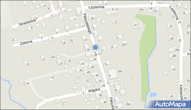 Dynów, Piłsudskiego Józefa, marsz., 28, mapa Dynów