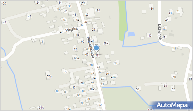 Dynów, Piłsudskiego Józefa, marsz., 31, mapa Dynów