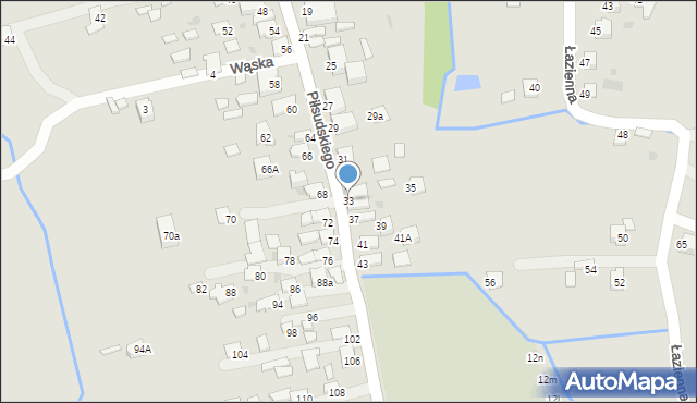 Dynów, Piłsudskiego Józefa, marsz., 33, mapa Dynów