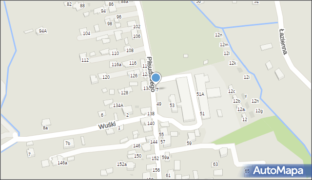 Dynów, Piłsudskiego Józefa, marsz., 47, mapa Dynów