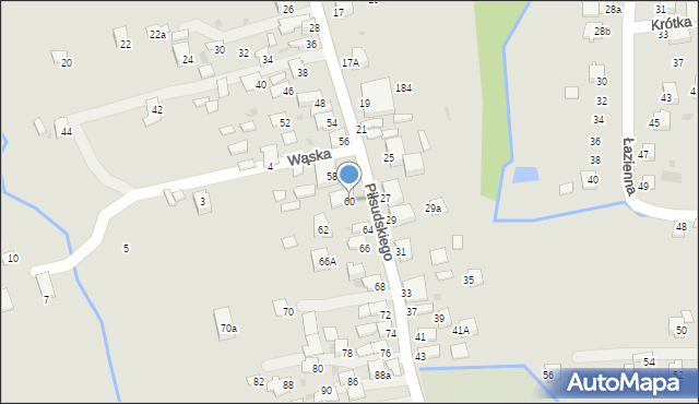 Dynów, Piłsudskiego Józefa, marsz., 60, mapa Dynów
