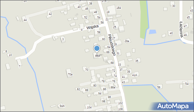 Dynów, Piłsudskiego Józefa, marsz., 66A, mapa Dynów