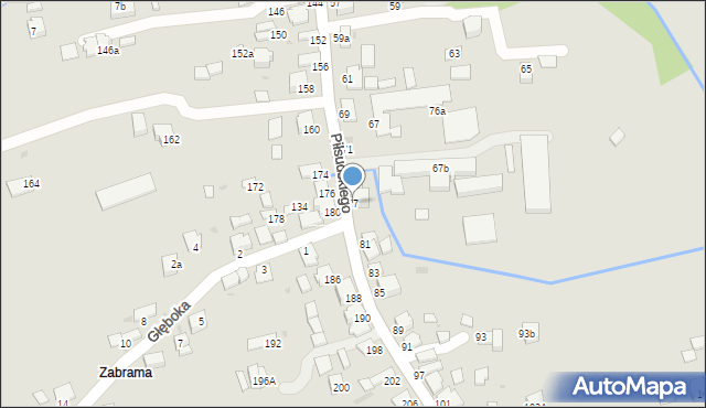 Dynów, Piłsudskiego Józefa, marsz., 77, mapa Dynów