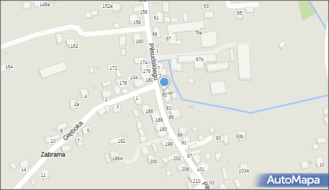 Dynów, Piłsudskiego Józefa, marsz., 81, mapa Dynów