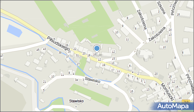 Działoszyce, Piłsudskiego Józefa, marsz., 14, mapa Działoszyce