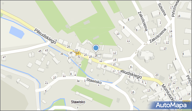 Działoszyce, Piłsudskiego Józefa, marsz., 16, mapa Działoszyce