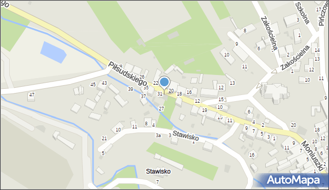 Działoszyce, Piłsudskiego Józefa, marsz., 29, mapa Działoszyce