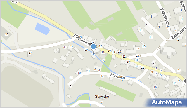 Działoszyce, Piłsudskiego Józefa, marsz., 37, mapa Działoszyce