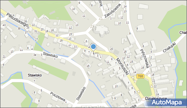 Działoszyce, Piłsudskiego Józefa, marsz., 5, mapa Działoszyce