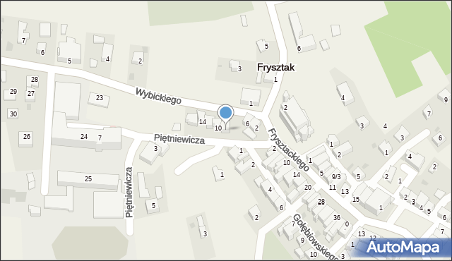Frysztak, Piętniewicza Józefa, 8, mapa Frysztak