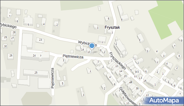 Frysztak, Piętniewicza Józefa, 8, mapa Frysztak