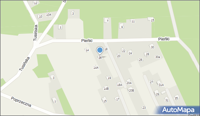 Gąsiorowo, Pieńki, 16, mapa Gąsiorowo