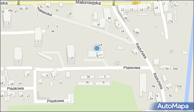 Gdańsk, Piaskowa, 8, mapa Gdańska