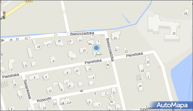 Gdańsk, Pienińska, 17, mapa Gdańska