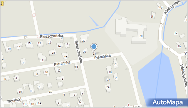 Gdańsk, Pienińska, 23, mapa Gdańska