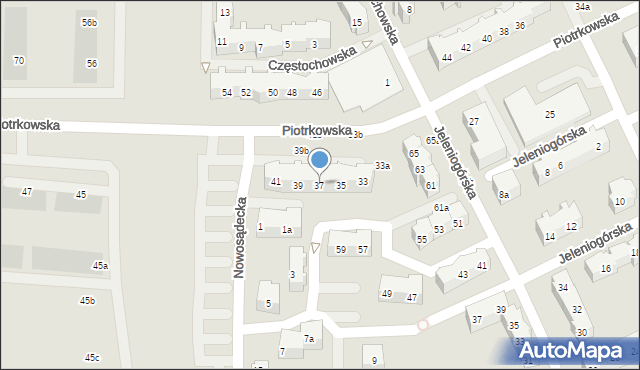 Gdańsk, Piotrkowska, 37, mapa Gdańska