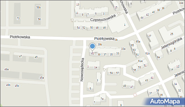 Gdańsk, Piotrkowska, 41, mapa Gdańska