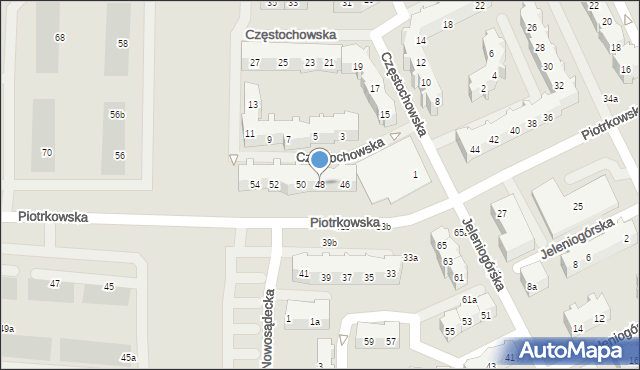 Gdańsk, Piotrkowska, 48, mapa Gdańska