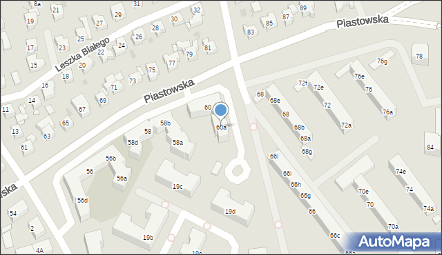 Gdańsk, Piastowska, 60a, mapa Gdańska