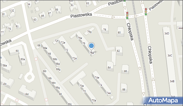 Gdańsk, Piastowska, 76a, mapa Gdańska